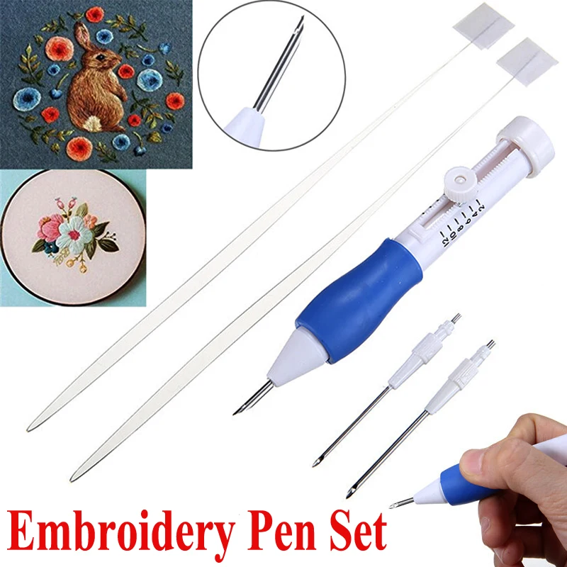 Russian Embroidered Art Craft DIY Punch Needle Embroidery Set and Needle Pen Beginner Wool Weaving Set Kid & Adult DIY Art Craft