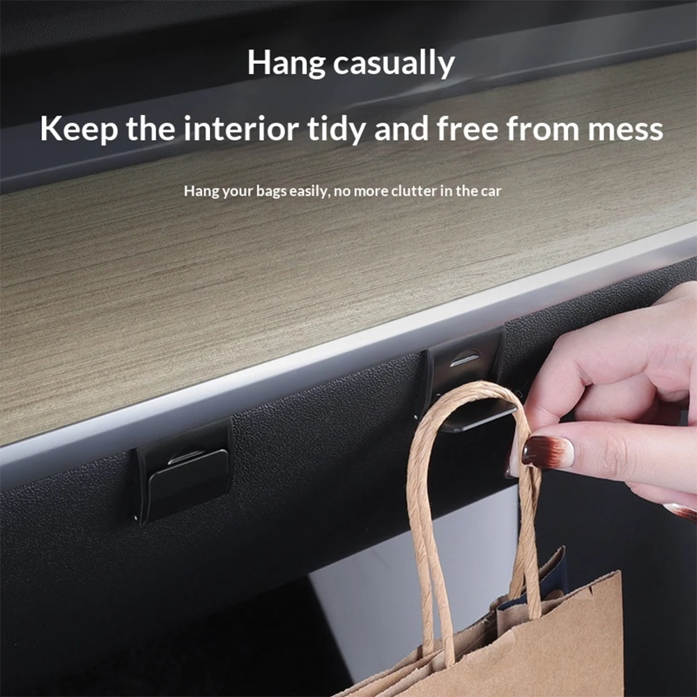 For Tesla Model Y Juniper 2025 Model 3 Highland 2024 2023 2025Glove Box Hidden Hook Passenger Bag Hanger Hat Holder Auto Storage