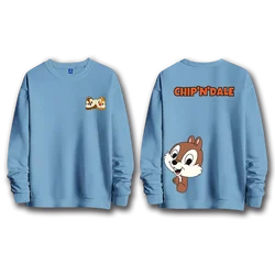 Chip an 'Dale Anime Cartoon Top Women's Hoodie Chipmunk Sports Round Neck Hoodie Couple Top Round Neck Hoodie