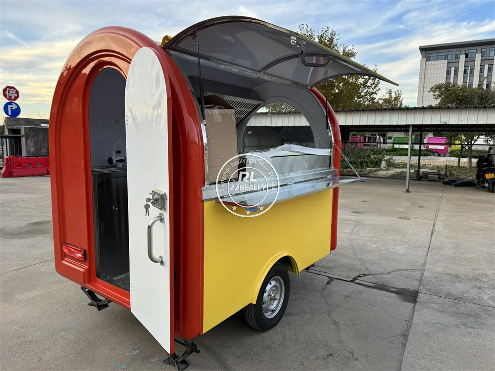Caminhão de comida de concessão totalmente equipado carrinho de lanche carrinho de sorvete rua cozinha móvel reboque de comida rápida