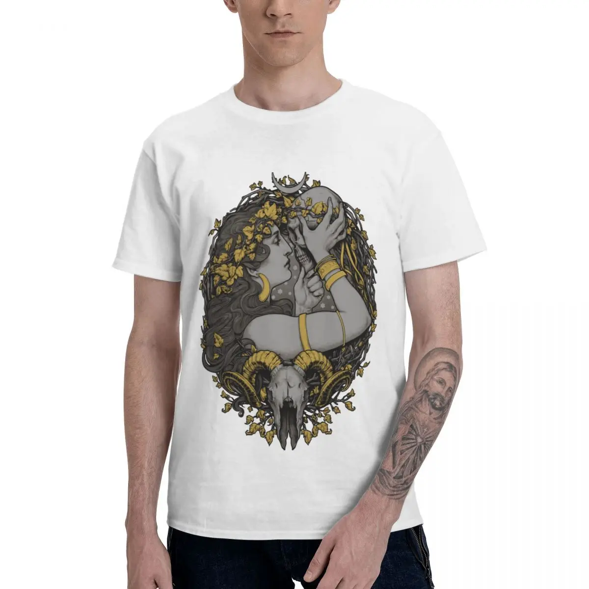 

Модные футболки THE WITCH из чистого хлопка с круглым вырезом, мужские футболки с короткими рукавами, подарочные футболки, летняя одежда