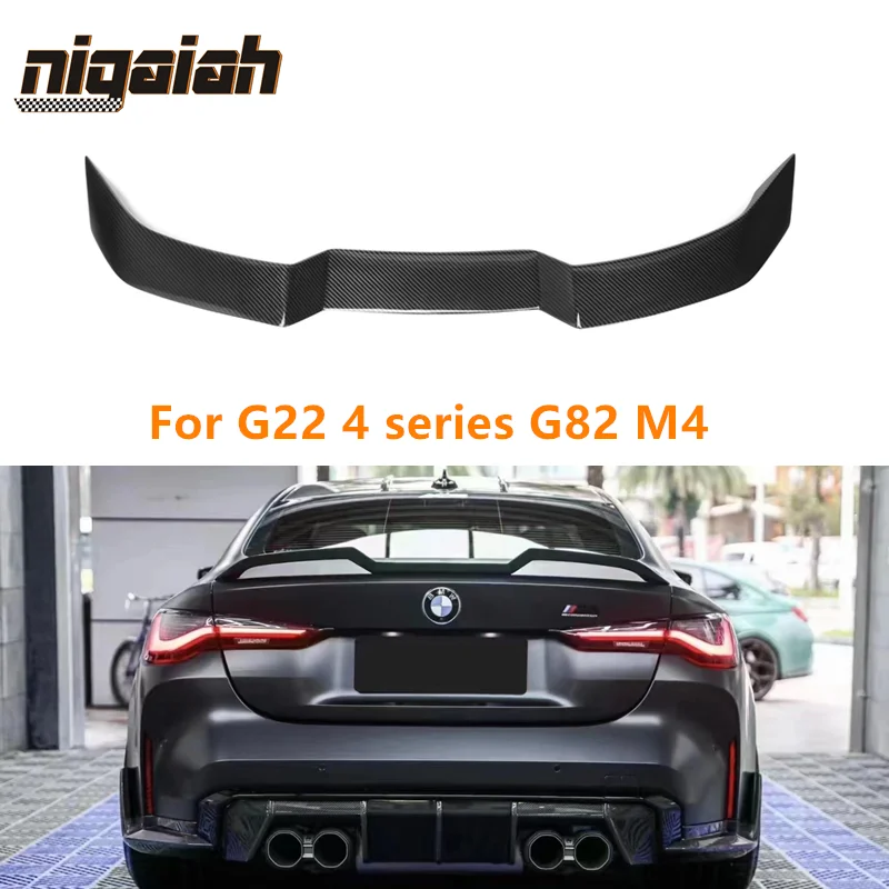 

V Style Rear Trunk Spoiler Dry Vacuumed Carbon fiber Car bootspoiler for BMW G20 G22 G80 G82 M3 M4 2019 UP
