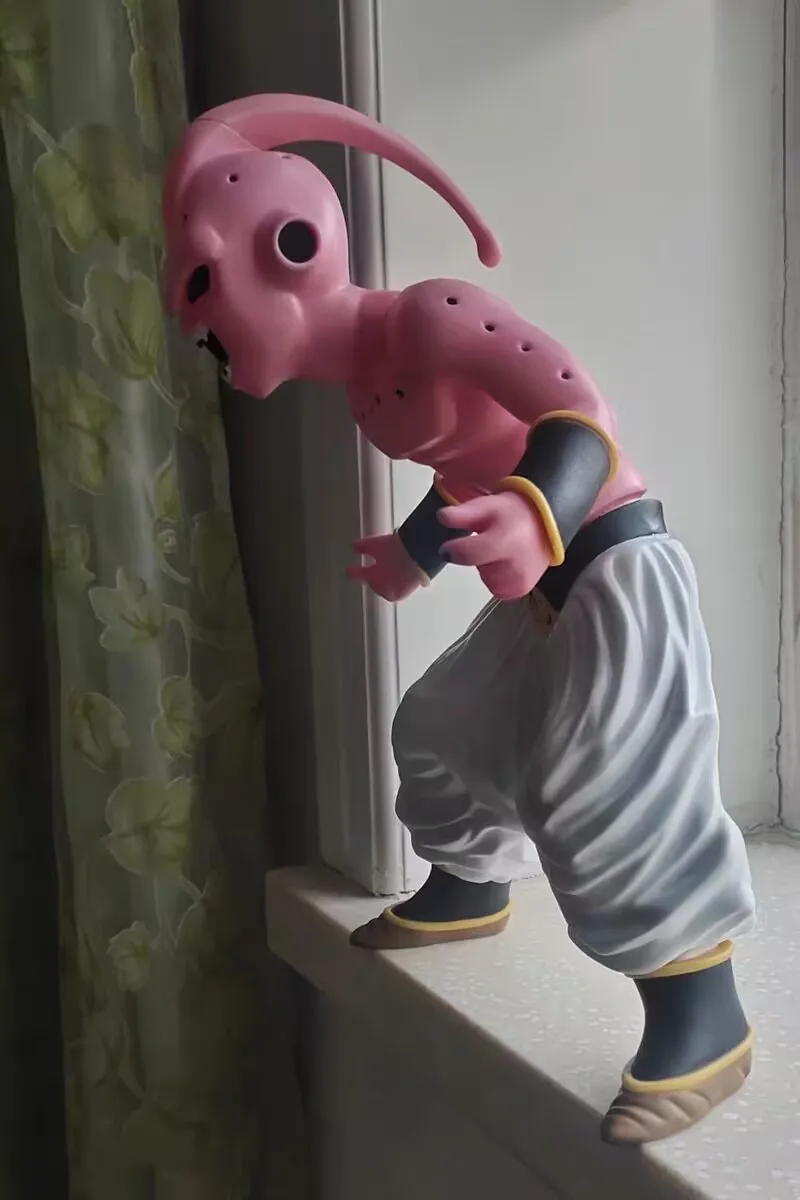 Dragon Ball Anime figurka otwarte płytki Majin Buu stojąca w pudełku 30cm lalka Pvc Action Model figurka dekoracyjna prezent dla dzieci