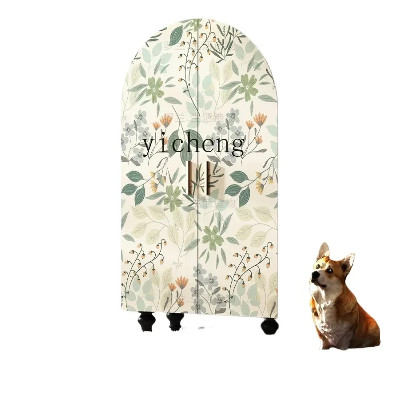 

Cream Wind Flower Solid Wood Home Bedroom Wardrobe Living Room Balcony Storage Home Locker home decor