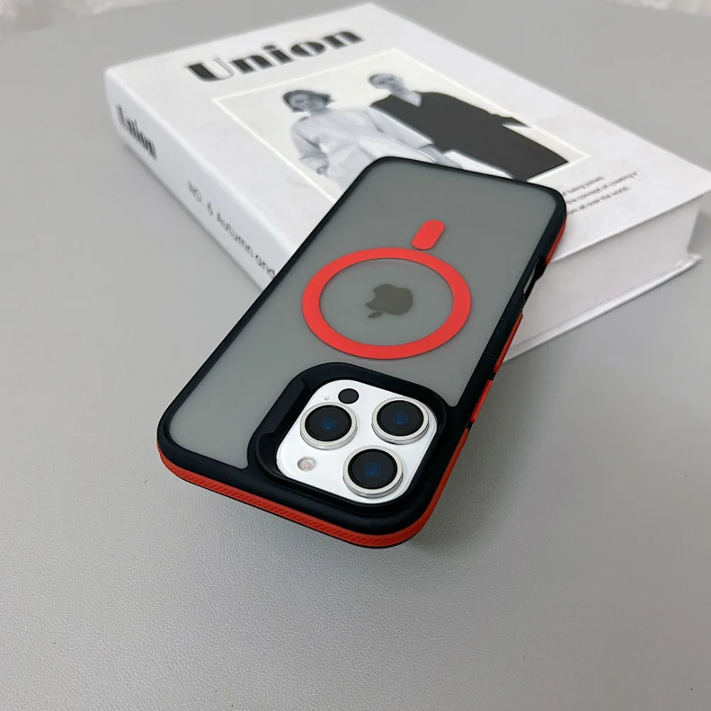 Luxuriöse Magnetische Matte Durchscheinende Stoßfeste Hülle für iPhone 18 ProMax 11 12 13 14 15 16 17 für Magsafe Kabelloses Laden – Detail 8