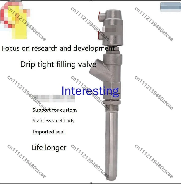 Stainless Steel Filling Valve DN15-27 Anti-drip Pneumatic Discharge Nozzle Extension Rod