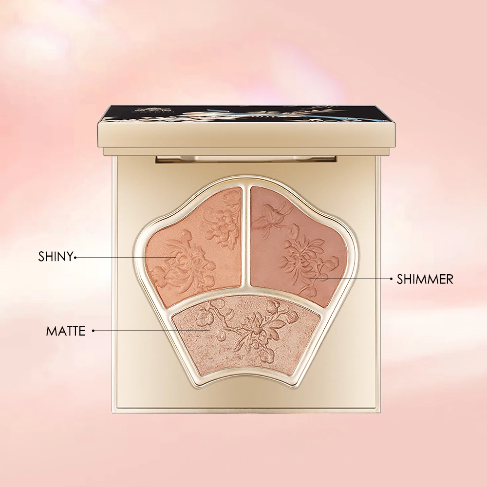 CATKIN Powder Blush Pink Nude Eyeshadow Palette Cheek Highlighter Makeup Palette