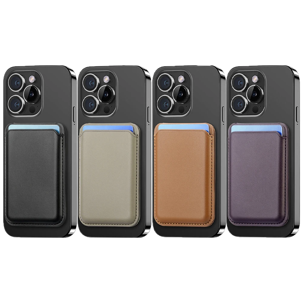 Magnetic Flip Wallet Card Holder Kickstand Multi-Card Slot Detachable Wallet Universal Foldable Stand Portable Credit Card Case