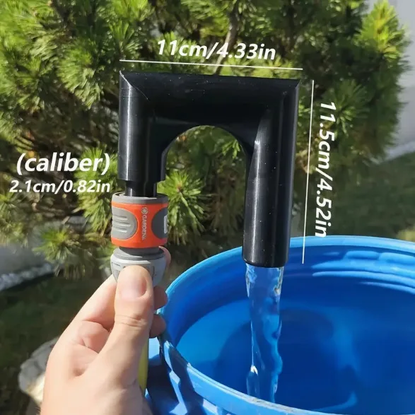 Garden Hose Filling Hook Hands-Free Hose Holder for Buckets Containers Water Tanks Pools Car Washing Yard Use