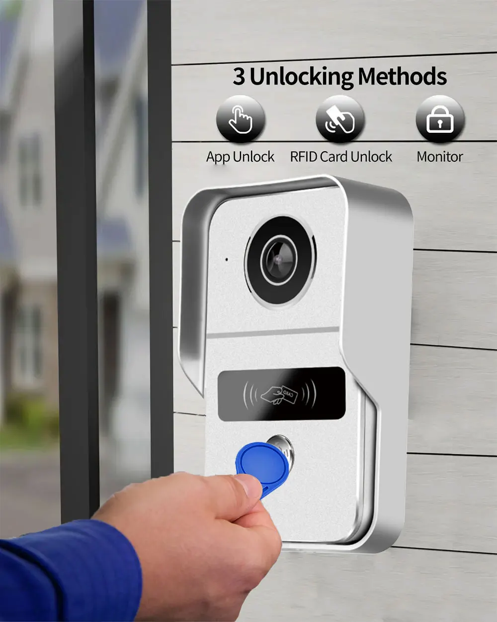 7 Inch 1080P Tuya Wifi Video Deurbel Systeem Deurtelefoon Deur Rfid Unlock Camera 10 Inch Touchscreen Video Intercom Toegangscontrole