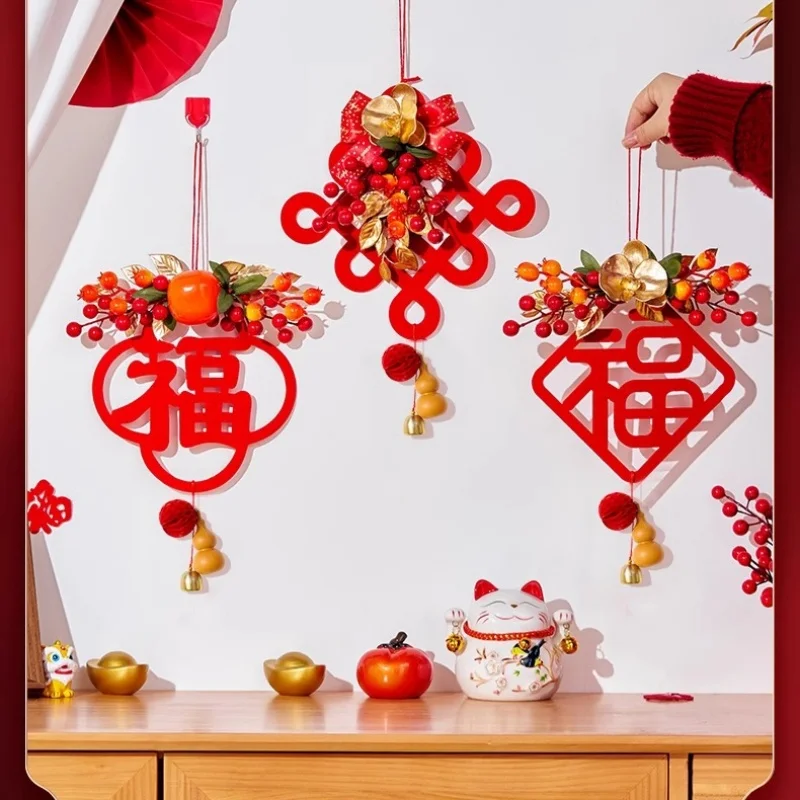 Chinese New Year Decoraiton 2025 New Year Wall Hanging Pendants Spring Festival Wall Decor Lunar New Year Home Decor