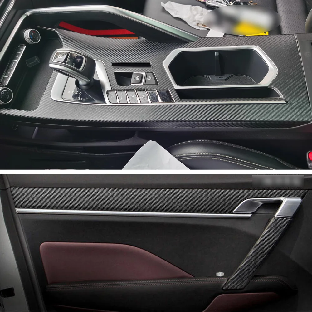 Car-Styling 5D Carbon Fiber Car Interior Center Console Color Change Molding Sticker Decals For Geely Coolray/Binyue