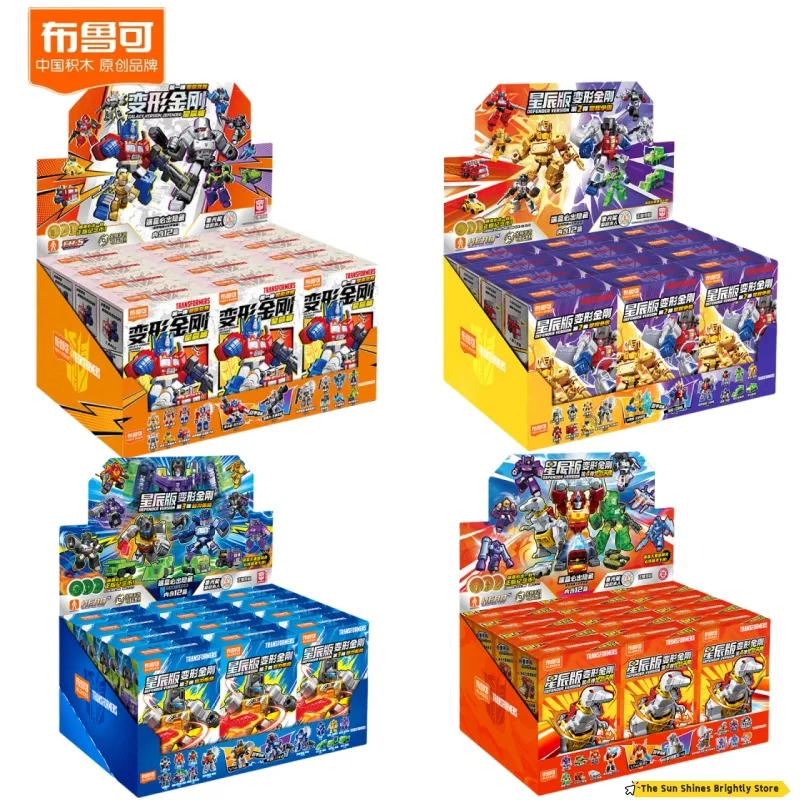 

BLOKEES Transformers DIY Toy ONE Optimus Prime Megatron Hot Rod Shockwave Skywarp Grimlock Soundwave Action Figure G1Anime Model