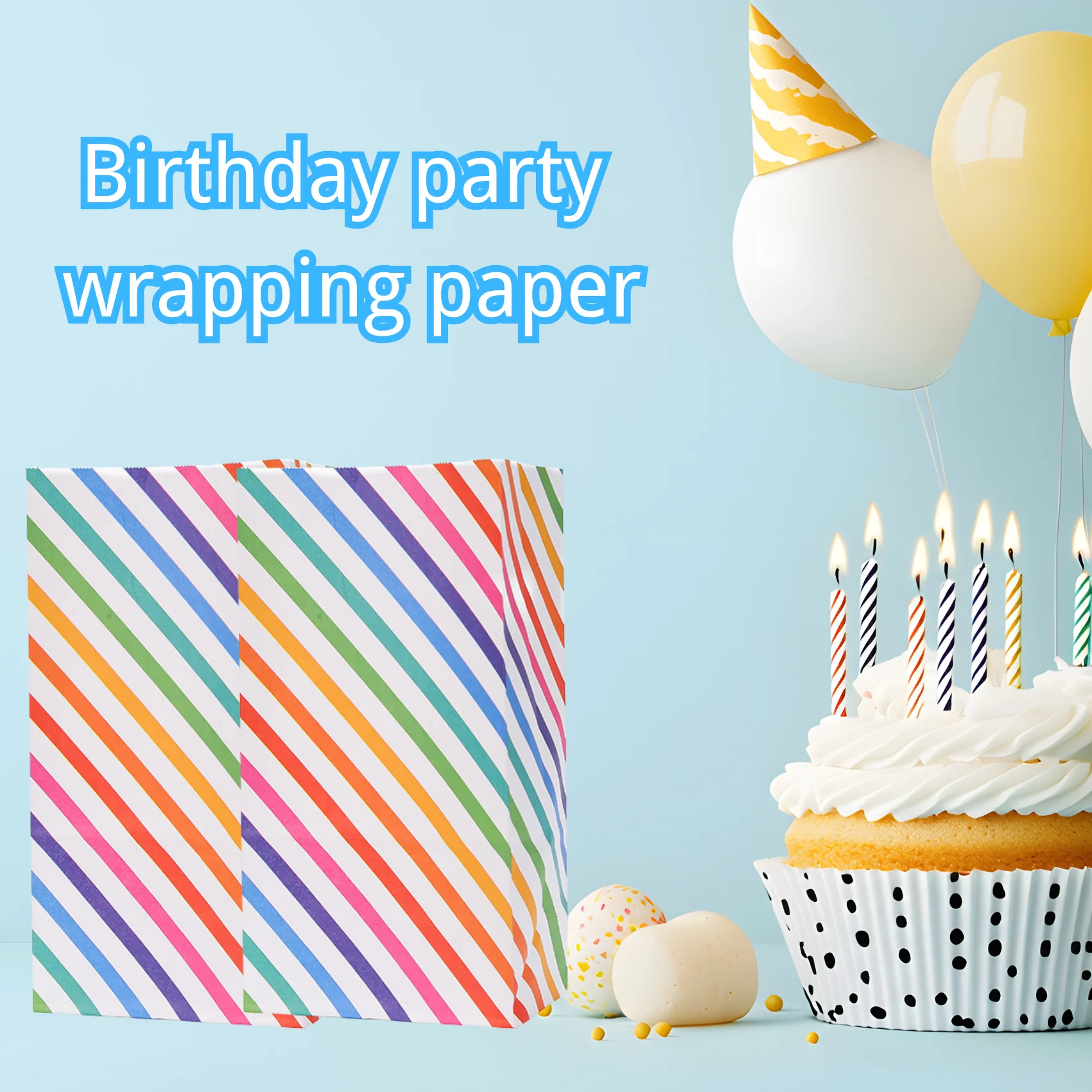 12/24 Stück Regenbogen-Geschenktüten für Geburtstagsfeiern mit 'Danke'-Aufkleber - für Geburtstagsfeiern, Hochzeiten, Camping-Treffen, Partyzubehör – Detail 1