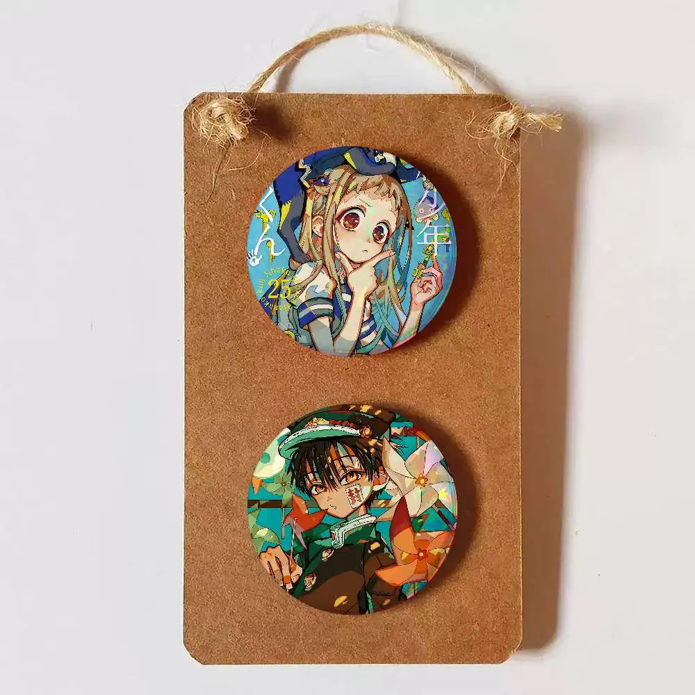 Toilet-bound Hanako-kun Round Button Badge Pin Set Anime Cartoon Game Music Cool Fashion Brooch for Backpack Clothes Hat