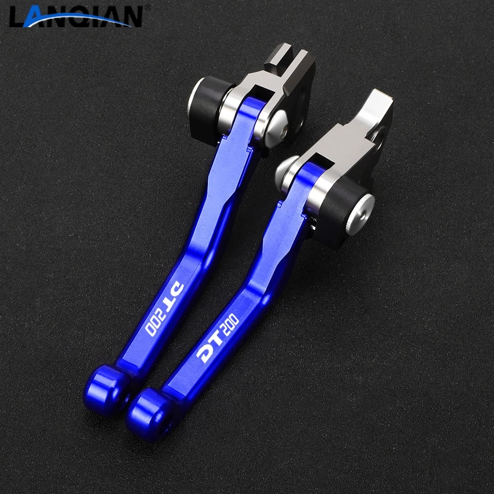 CNC Aluminum Dirt Bike Pivot Brake Clutch Levers Motorcoss Accessories For Yamaha DT200 1988 1989 1990 1991 1992 1993-1994