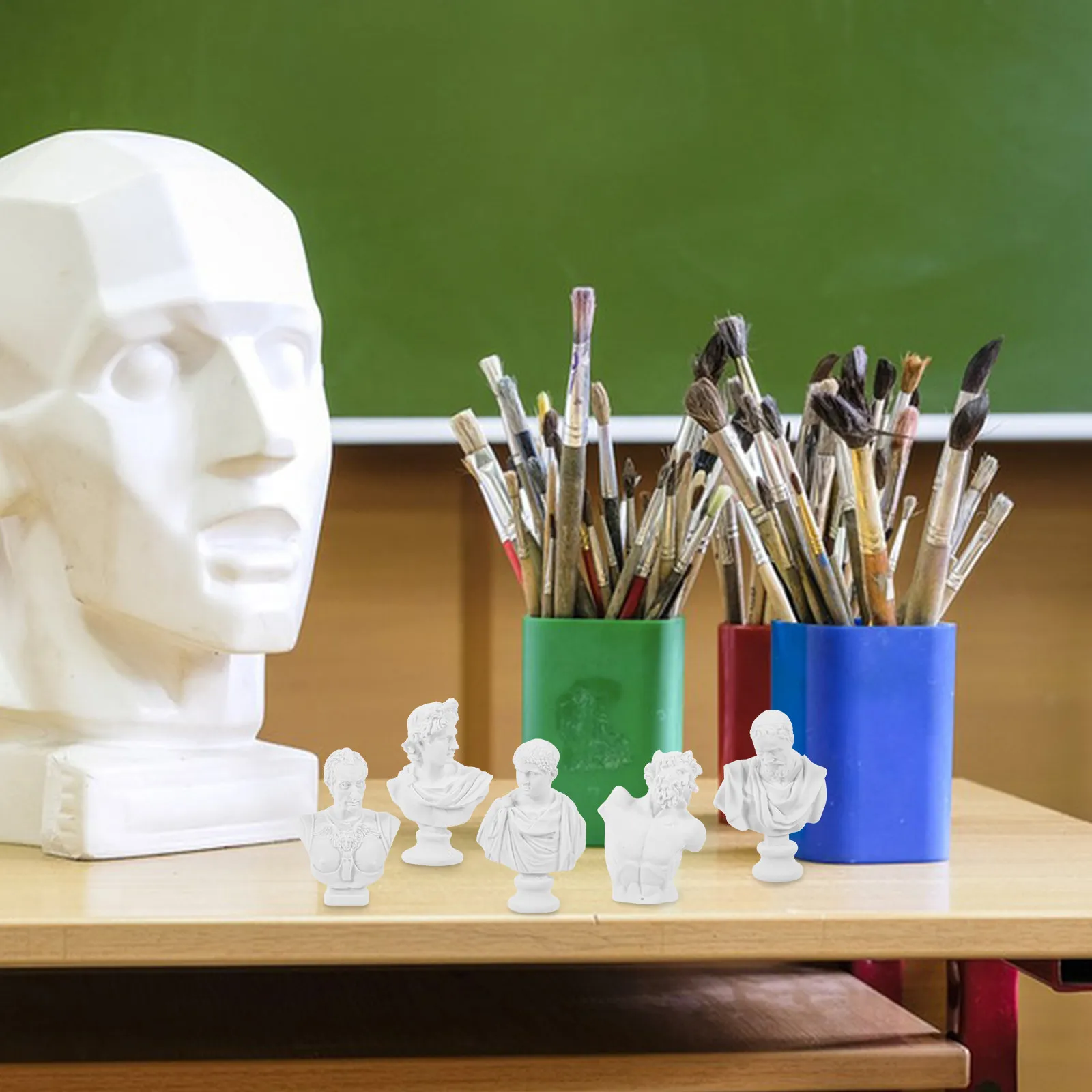 

10 шт. гипсовых статуэток-бюстов с изысканной текстурой поверхности, креативное украшение для дома, идеальный подарок на праздники