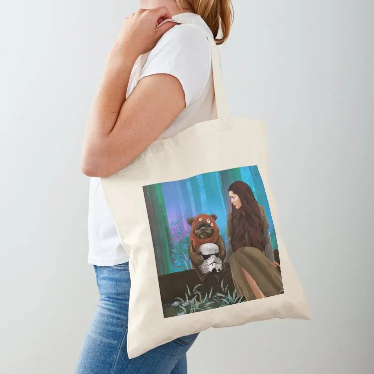 

Léia and Ewok Tote Bag bag for beach shopper bags tote bag screen Canvas stote