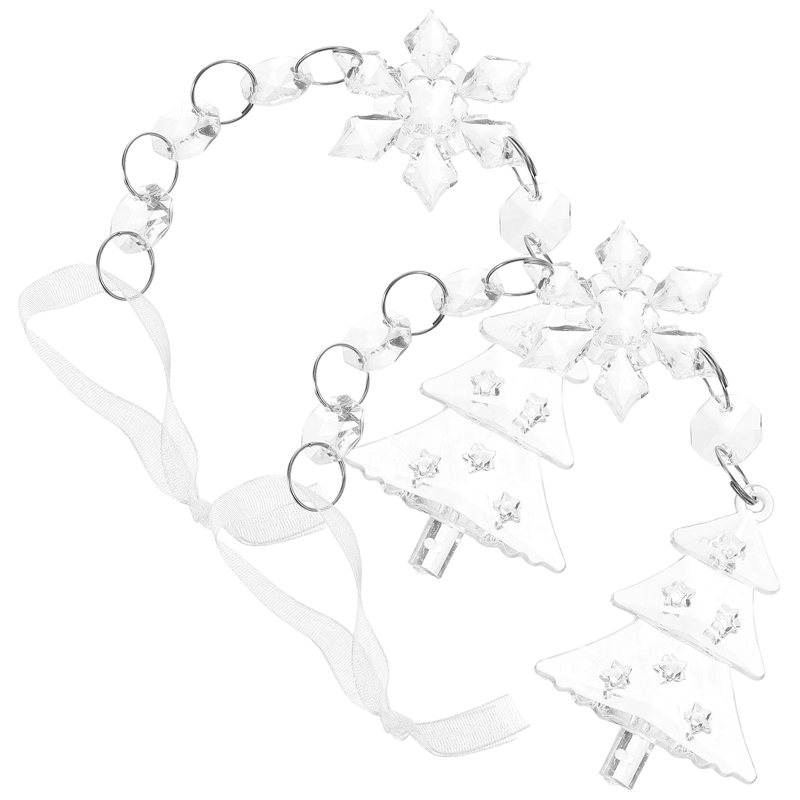 

2Pcs Christmas Snowflake Hanging Ornaments Xmas Tree Decorations Classic Xmas Pendant Holiday Party Tree Decor Supplies