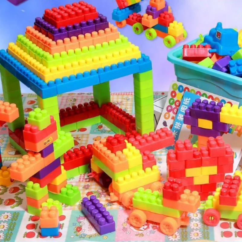 100pcs Large Particle Children's Building Blocks, Educational Assembly Toy for Intelligence Development
