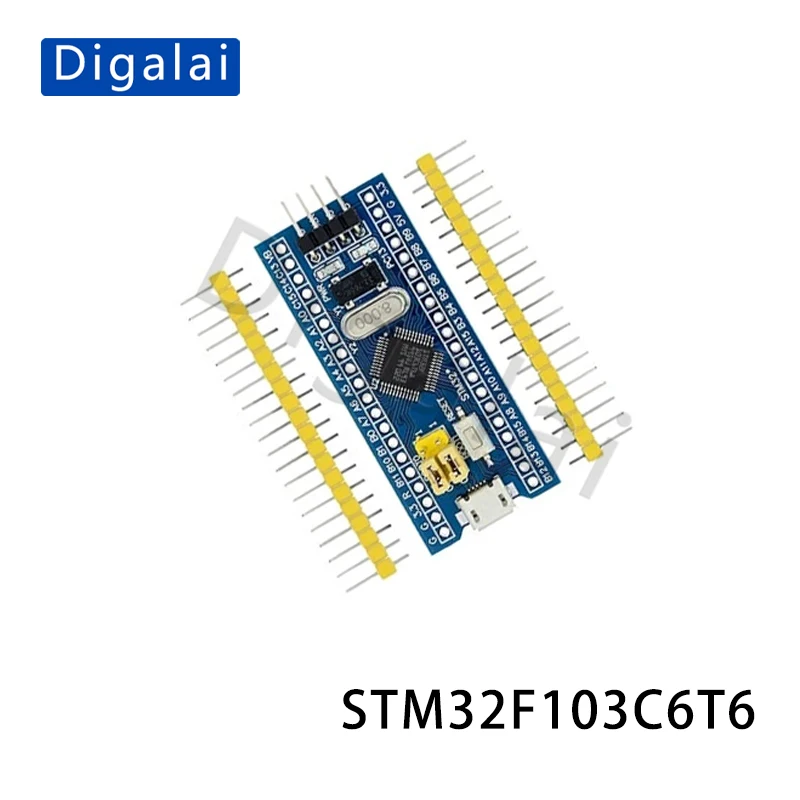 100% novo original stm32f103c6t6/c8t6 placa de sistema mínimo único chip braço placa desenvolvimento para aprendizagem e projetos