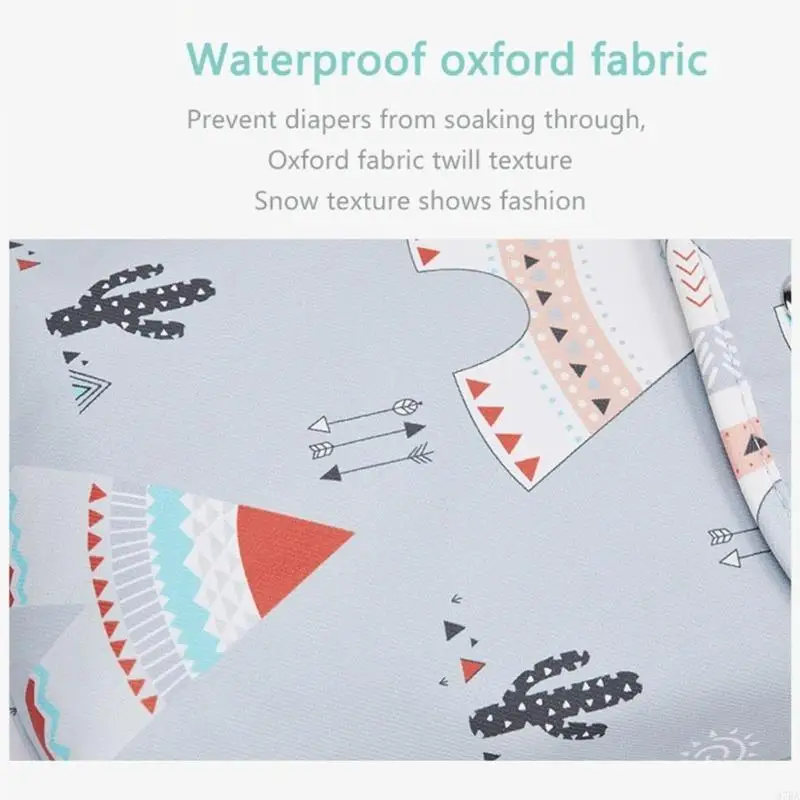 97BA Travel Ready Infant Diaper Organizers Bag Waterproof Sturdy Oxfords Fabric