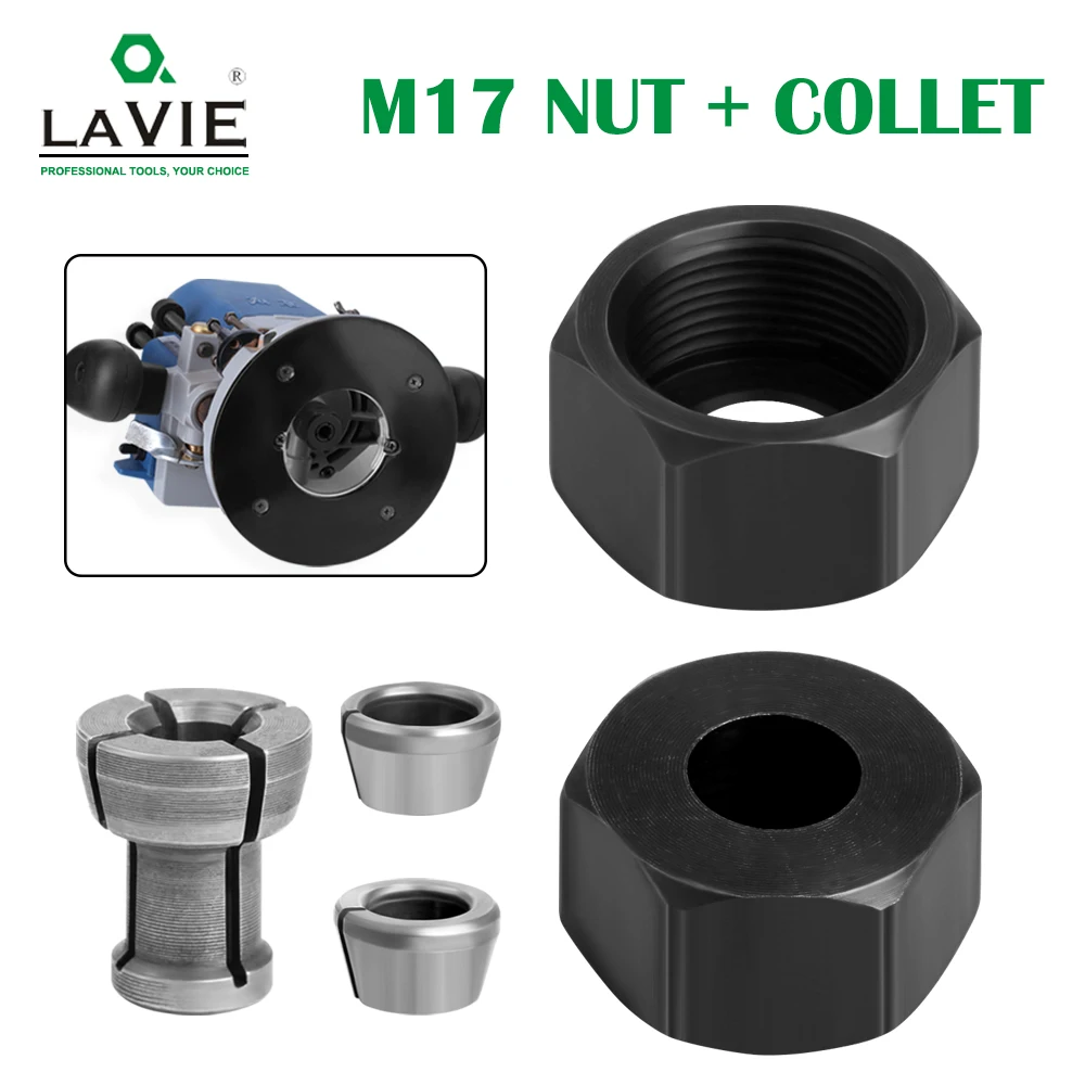 LAVIE M17 6mm 1/4 8mm 9.5mm 10mm macchina per incidere mandrino dado Router elettrico fresa accessori maniglia di conversione