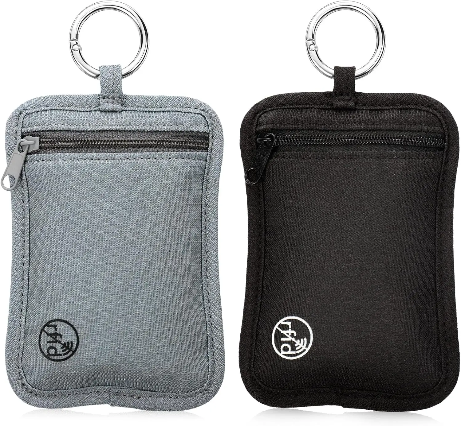 

2 Pcs RFID Anti-Theft Travel Wallet Belt Clip Money Pouch Keychain Organizer for Men Women