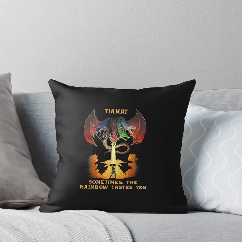 Dragon Tiamat Sometimes The Rainbow Tastes You Throw Pillow Christmas Cushion For Home Cushion Child pillow