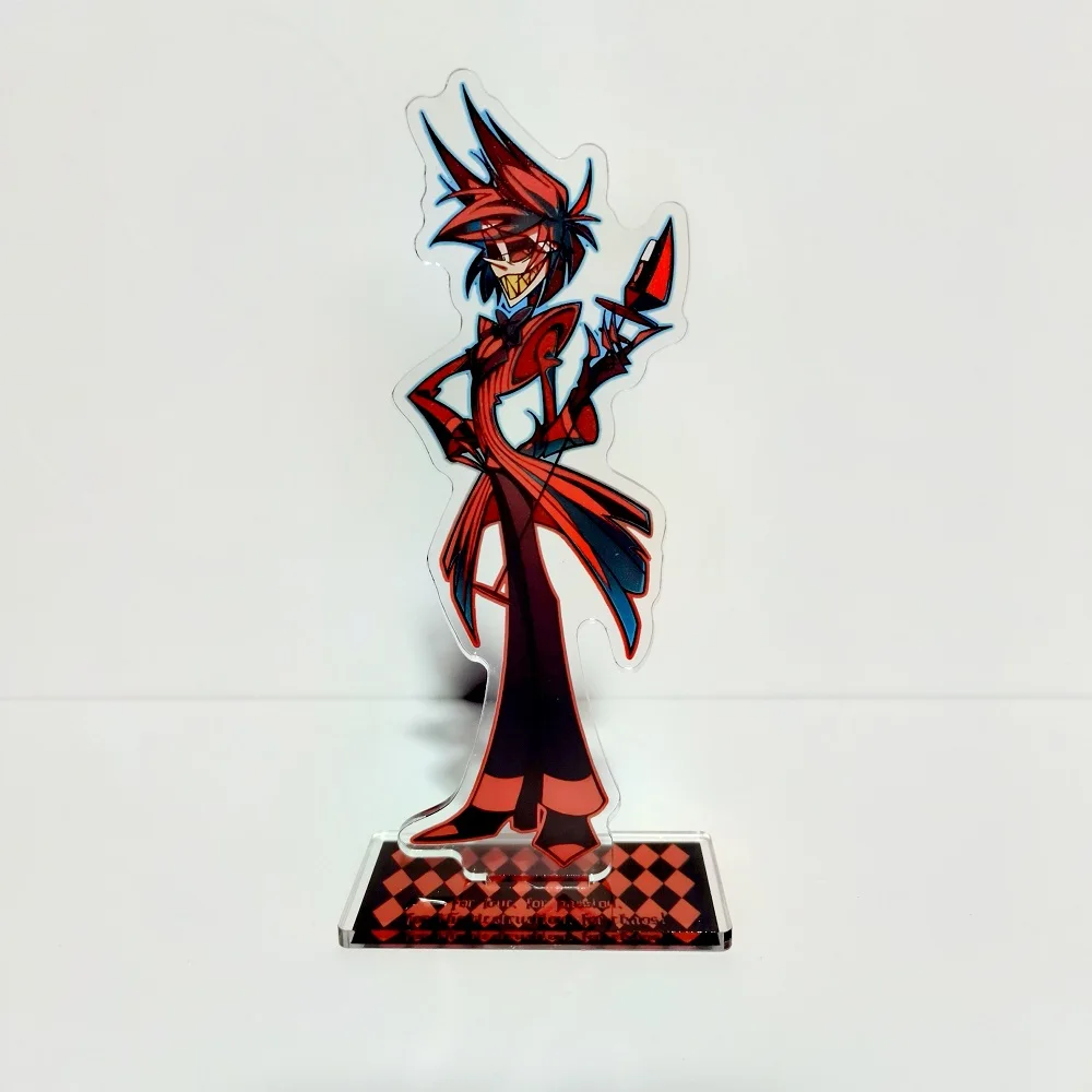 Hazbin Alastor Hotel Mattina Cosplay Stand Anime 15 cm Acrilico Figura di cartone animato in piedi Regali di compleanno Collezione di decorazioni per borse