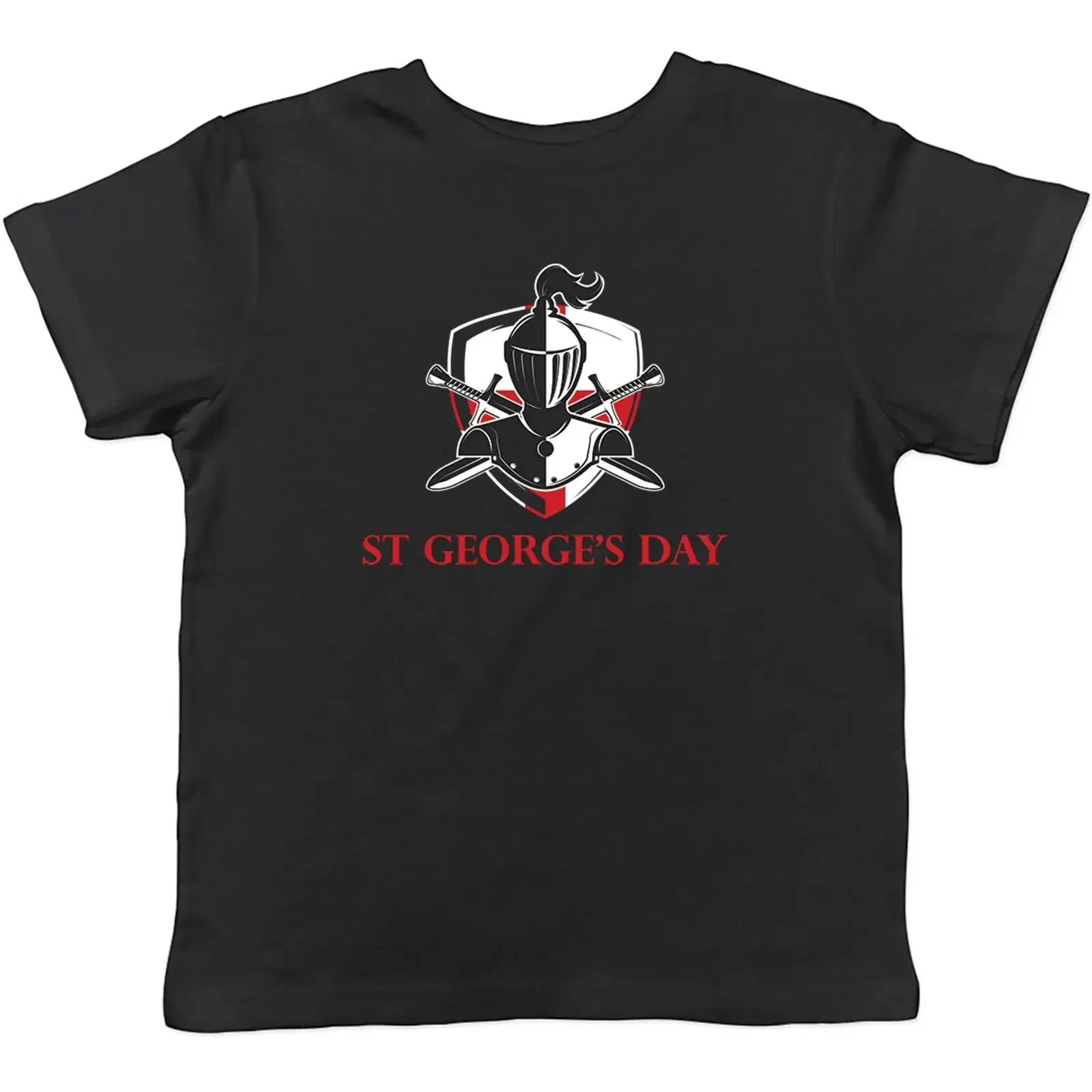 St George's Day Ritter Kinder Kids T Shirt Jungen Mädchen Geschenk vintage Washed Slightly Unisex Top For Everyday Wear