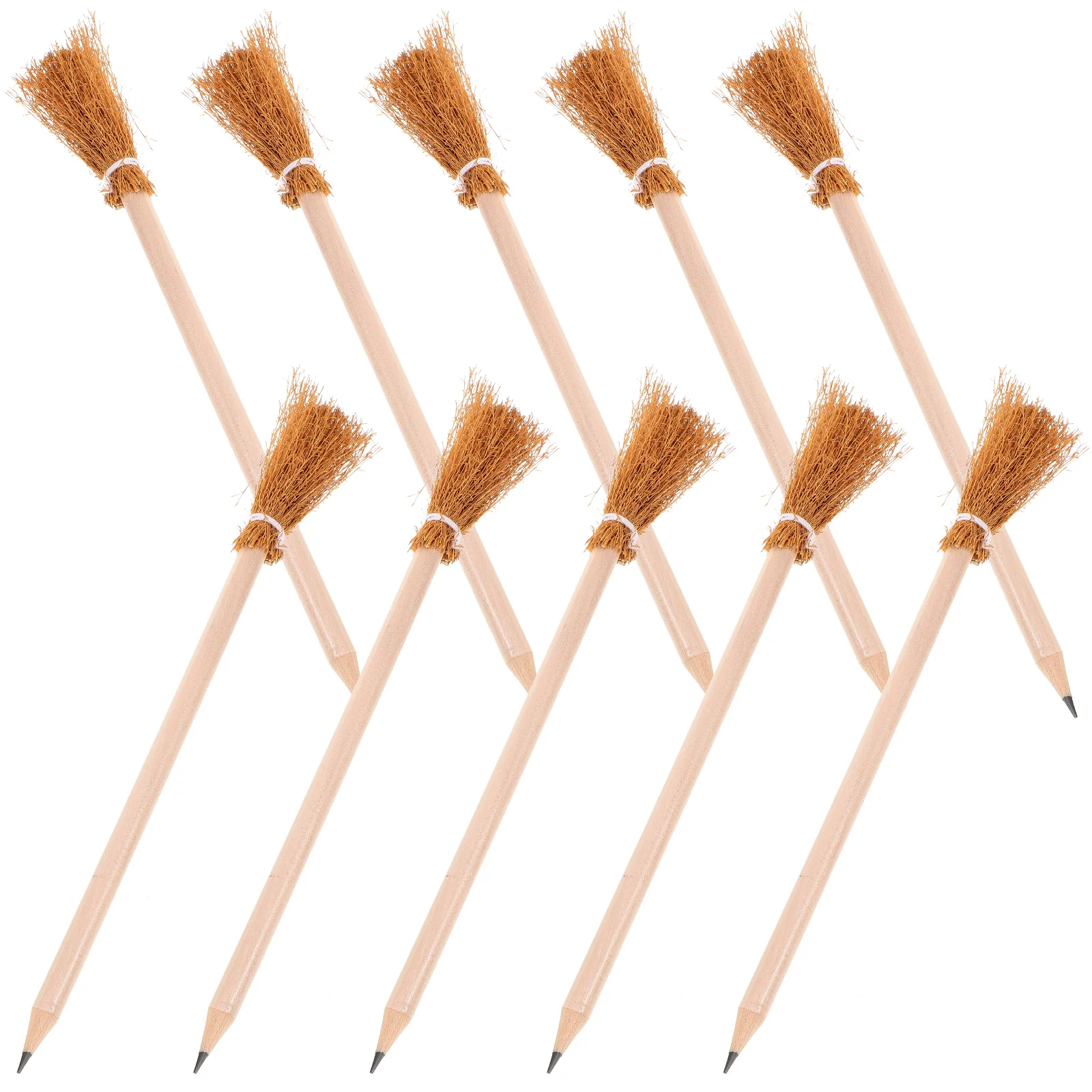 

10 Pcs Halloween Witch Broom Pen Pencil (Broom Pencil) 10pcs Pencils Crafts Broomstick Decor Drawing Miniature Child