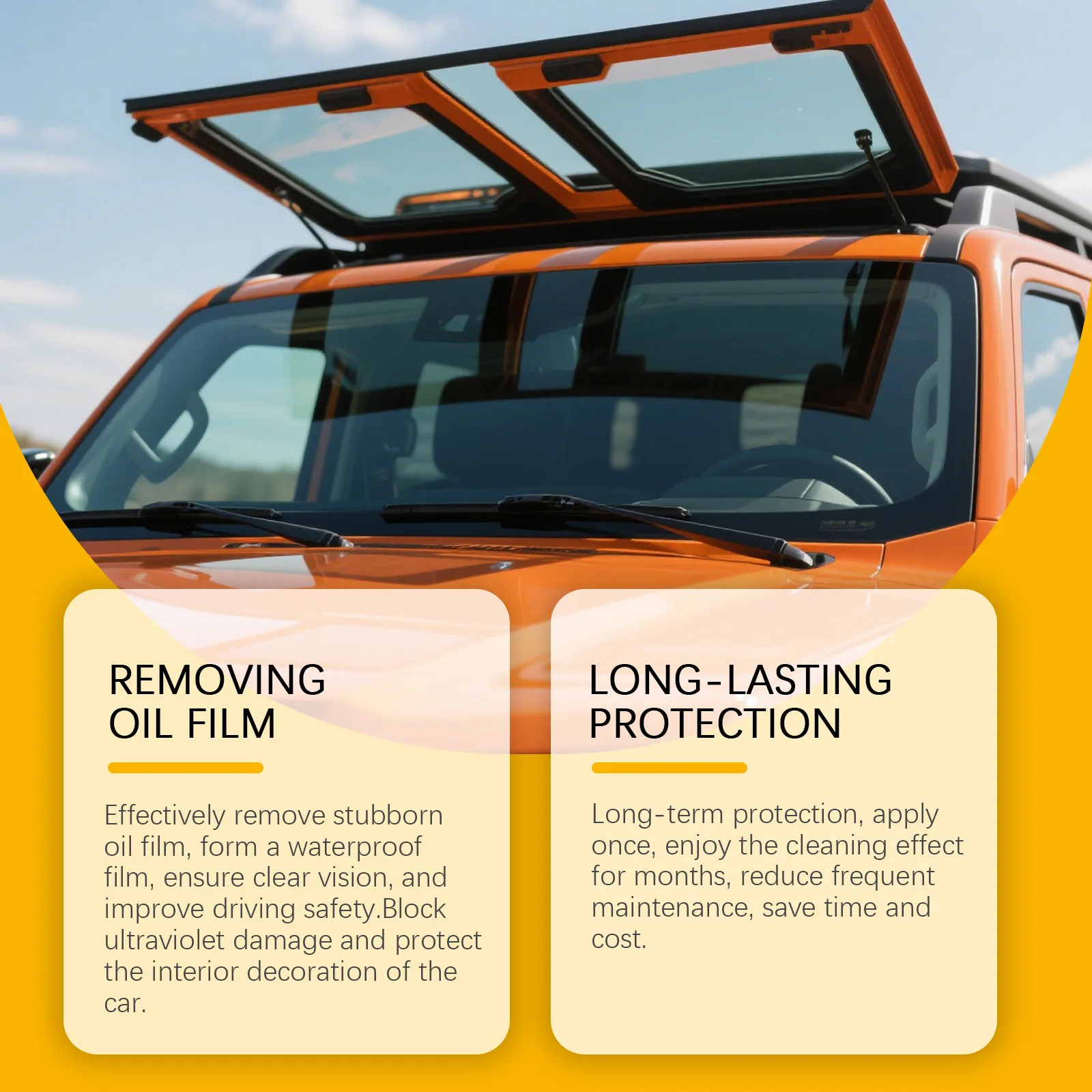 Automotive Oil Film Cleaning Brush Car Glass Window Wipe Anti-Rain Fog Front Function Maintenance Inside Windshield Home Sponge
