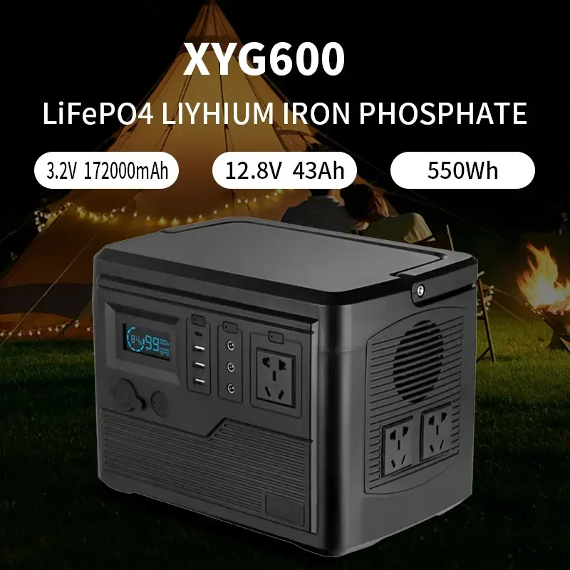 Customizable 1000w 550Wh Portable Power Station Generator for Home Camping Outdoor Travel Laptop Power Supply Emergency