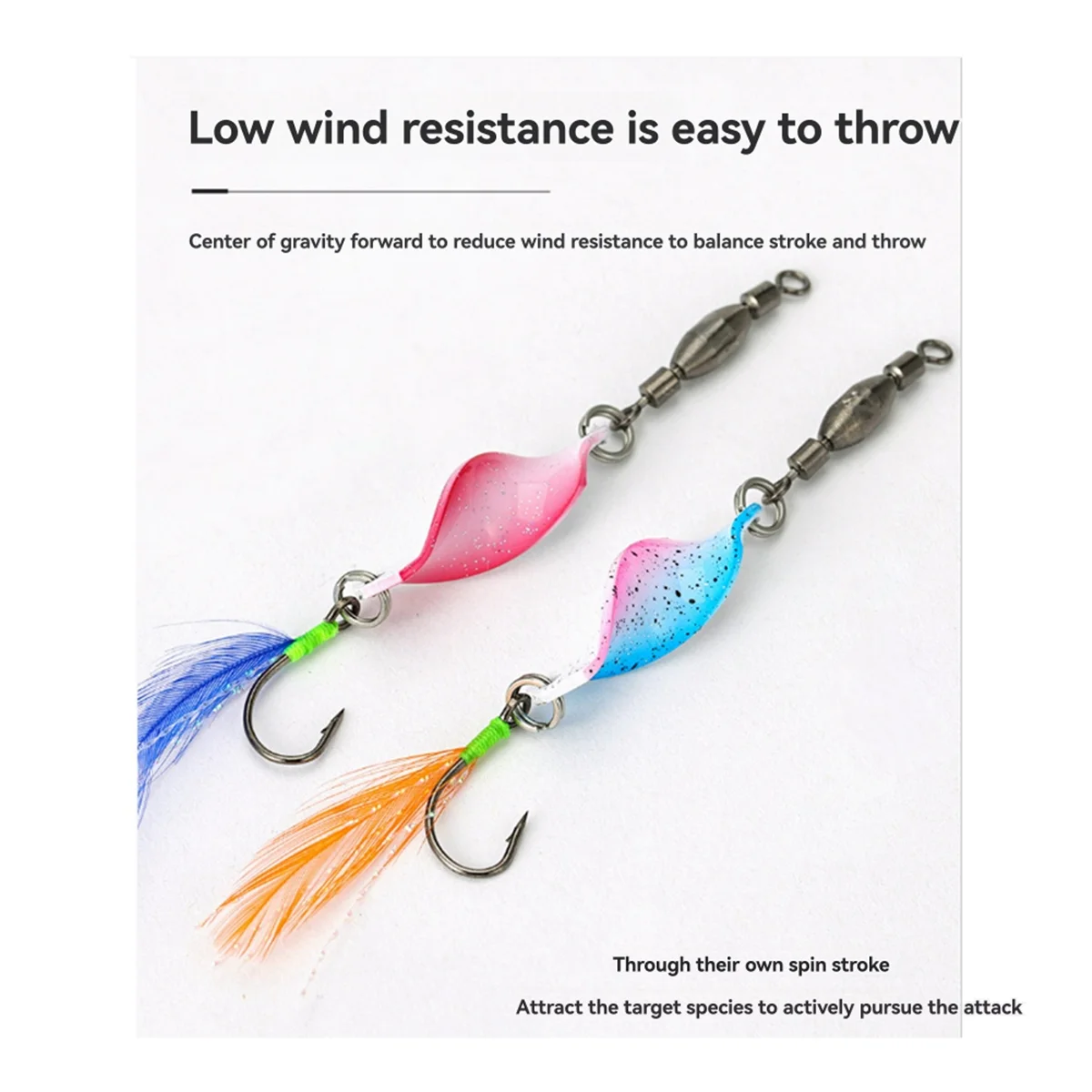 A03R 10Pcs Fishing Metal Spinners Lures with Hook 3g Spinnerbaits Wobbler Jigging Spoon Lures Twisted Blades