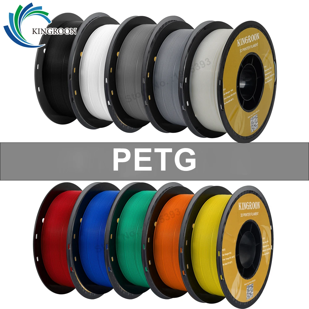 KINGROON PETG 3D-Drucker-Filament 1,75 mm 5 kg 10 kg Mixfarbe 3D-Druckmaterial 1 kg/Rolle Petg Kunststoff für FDM-3D-Drucker – Detail 2