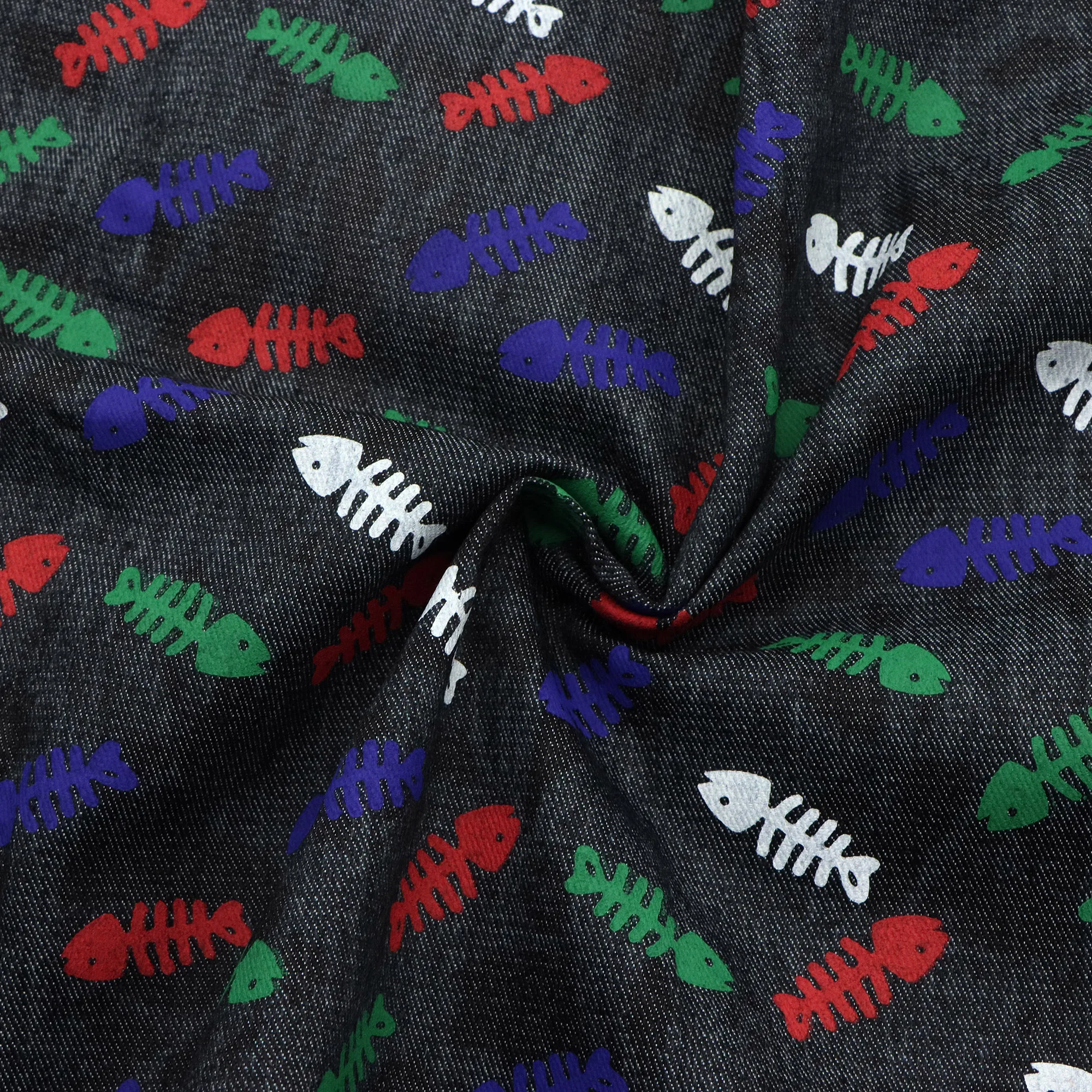 Pre-cut 1Pc Dog Bones Pre-Washed Denim Fabric - 57x19.68inch(145x50cm) DIY Crafts Projects, DIY Wallet Making