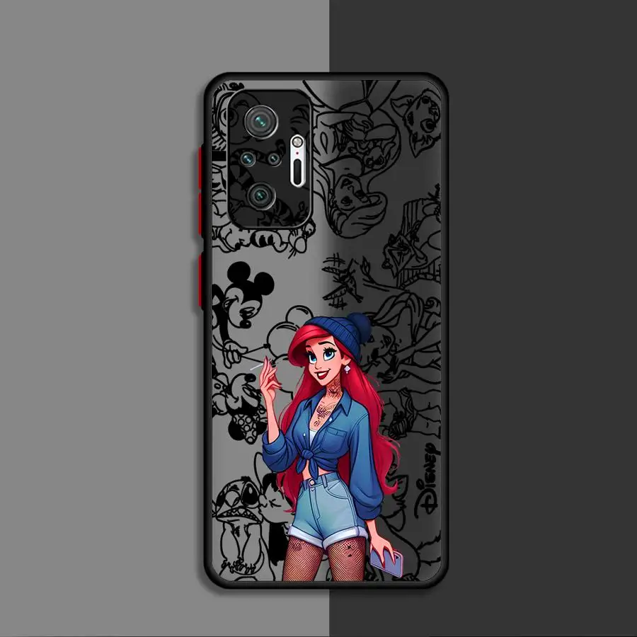 Funda de teléfono para Xiaomi Redmi Note 11 12 13 14 Pro Plus 10 Lite 12S 11S 9S 10S, carcasa de princesa de Disney