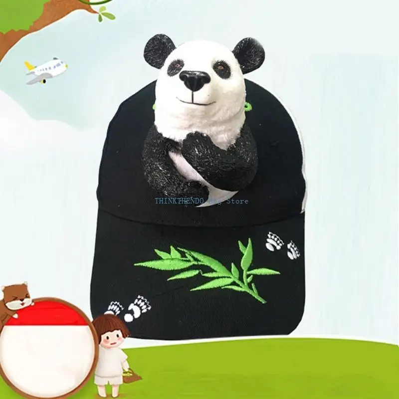 340D Fashionable 3D Panda Theme Baseball Hat for Women Kids Breathable Hat for Outdoor Activity and Family Party Celebration