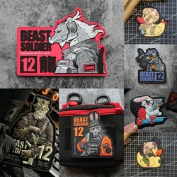 Tactical Beast Warrior Patch 3D PVC Animal Team Hook Chinese Zodiac Military Rabbit Tiger Dragon Morale Badge Backpack Stickers