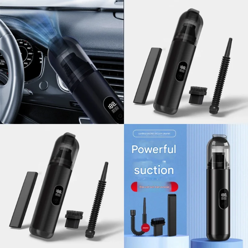 ポータブル充電式ハンドヘルド掃除機 - ペットの毛、ほこり、車、自宅、オフィス、旅行、狭いスペースに最適なコンパクトで強力な掃除機