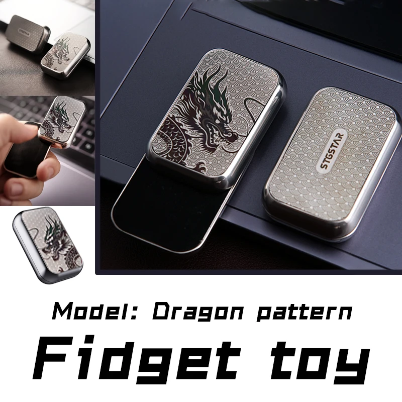 Dragon Fidget Slider 304 Acero inoxidable magnético Push Pull juguete para aliviar el estrés para adultos niños suave EDC escritorio juguete Anti-ansiedad
