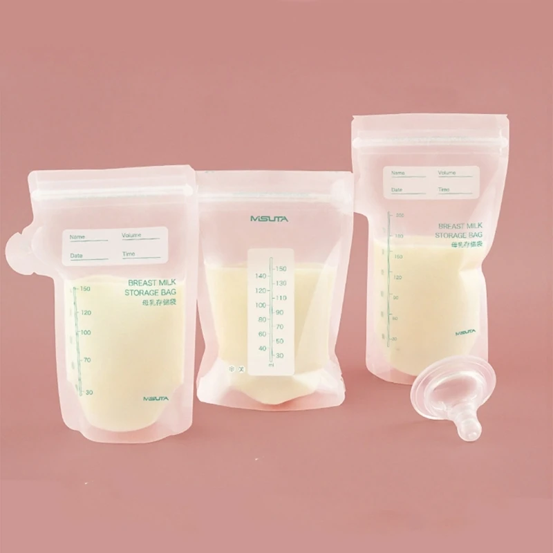 

30pcs Breast Milk Bags Safety Milk Freezer Bags Infant Mother Breast Milk Containers Portable Baby Milk Feeding Bags 150/200ml