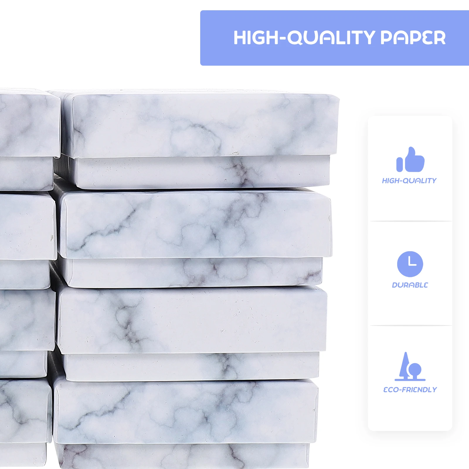 

8 Pcs Marble Jewelry Box Necklaces Storage Containers Display Stand Exquisite Cases
