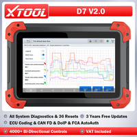 XTOOL D7 Bidirectional OBD2 Scanner with ECU Coding Full System Diagnostic Tool Active Test Car Scanner with 36+ Resets Throttle Relearn Crank Sensor Relearn CANFD DoIP FCA 3 Years Free Update