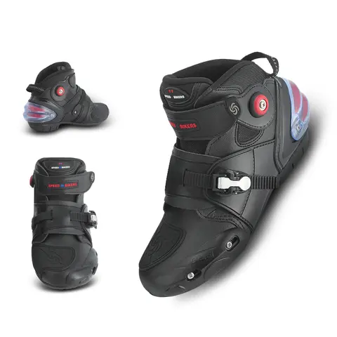 Men’s motorcycle shoes, breathable, casual leather boots for spring and summer, ankle shoes for men.
