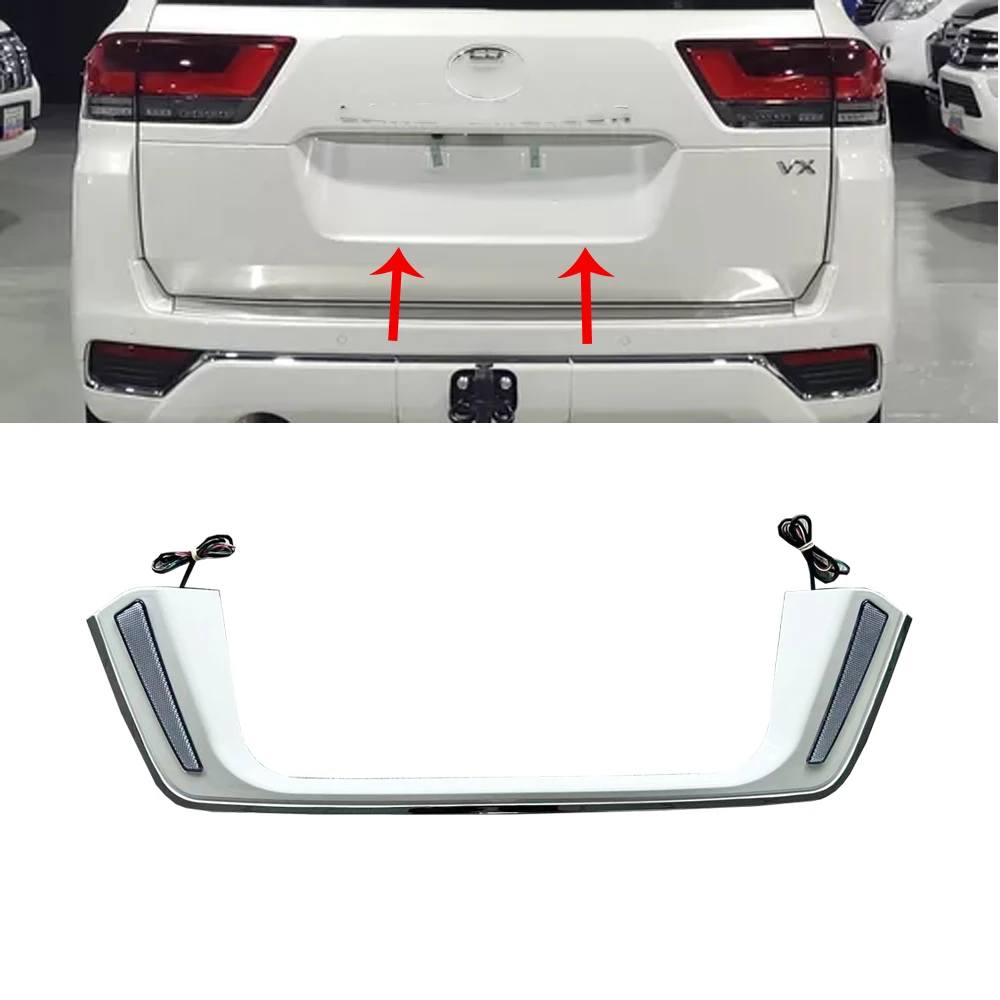 

LED Painting Rear Trunk License Plate Cover for Land Cruiser 300 2022 2023 2024 Accessories LC300