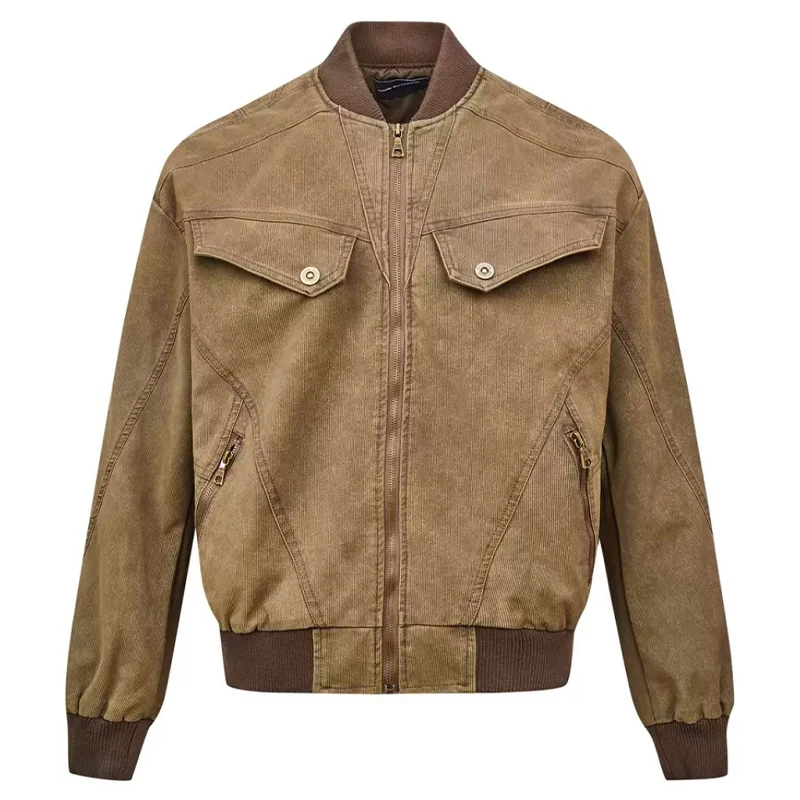 

Новая высококачественная модная ретро-куртка в стиле тяжелой индустрии, укороченный карго-пиджак для мужчин, мужская ретро-куртка