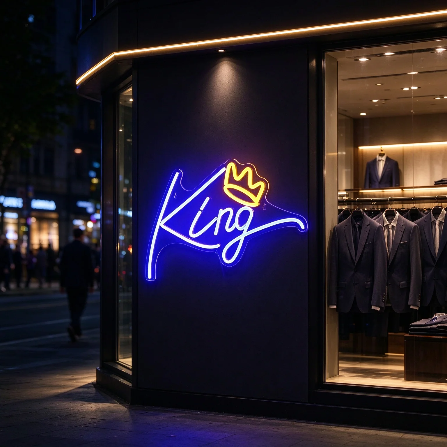 1 King Crown Neon Wall Decoration Light LED Acrylic Luminous Light Board Wall Mounted Esports Room Bar Bedroom Decoration