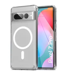 Case for Google Pixel 8 Pro Wireless Charging Magsafe Cover  Transparent Silicone Cases for Google Pixel 8 7 Pro 7A 7Pro